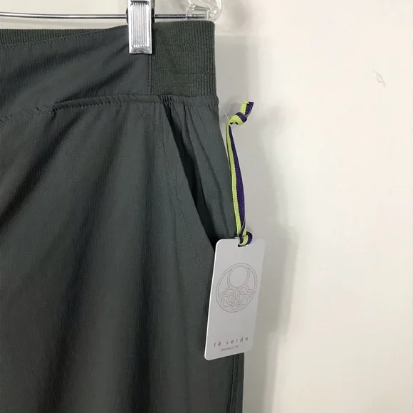 Te Verde Womens Green Stretch Cargo Pants Convertible Length Outdoorsy Sz XL NWT - Picture 3 of 16